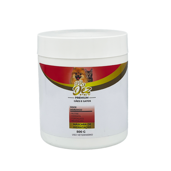 Máscara de Hidratação Doce de Morango 500g Dez Pet