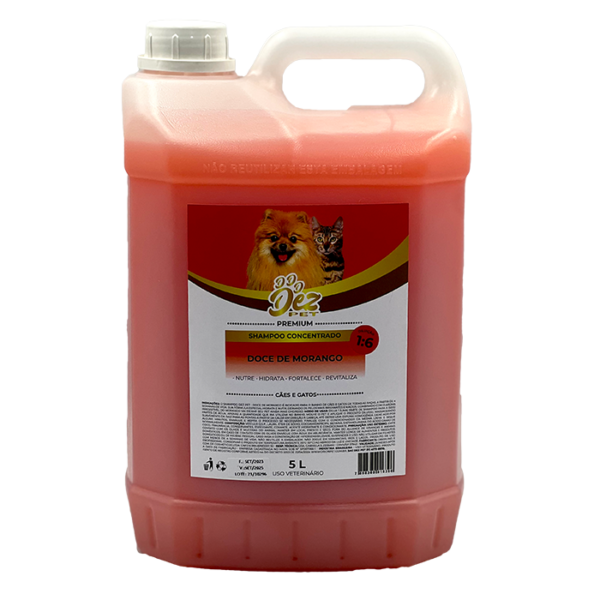 Shampoo Doce de Morango 5L Dez Pet - Image 2