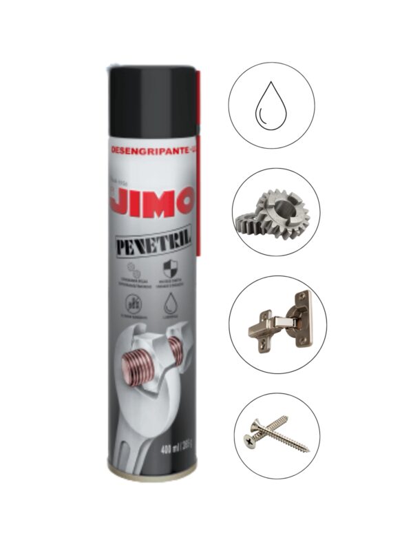 Jimo Penetril 400ml Protege Contra Oxidação, Lubrifica E Desengripa Peças Travadas
